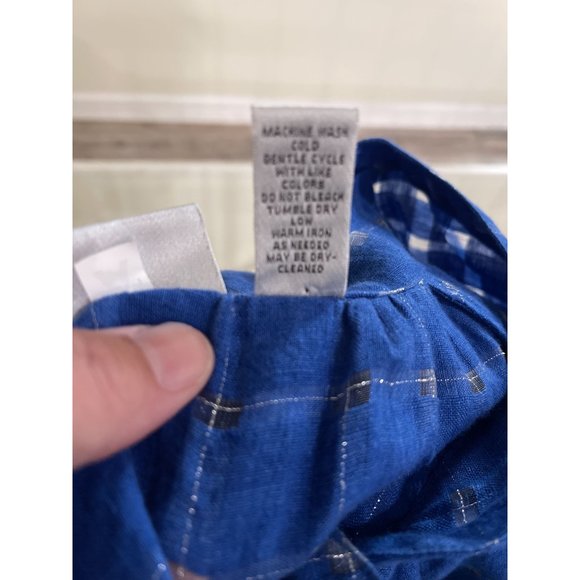 Chico's Blue and Silver Plaid Tunic Top. Cool and comfy. - Picture 9 of 10